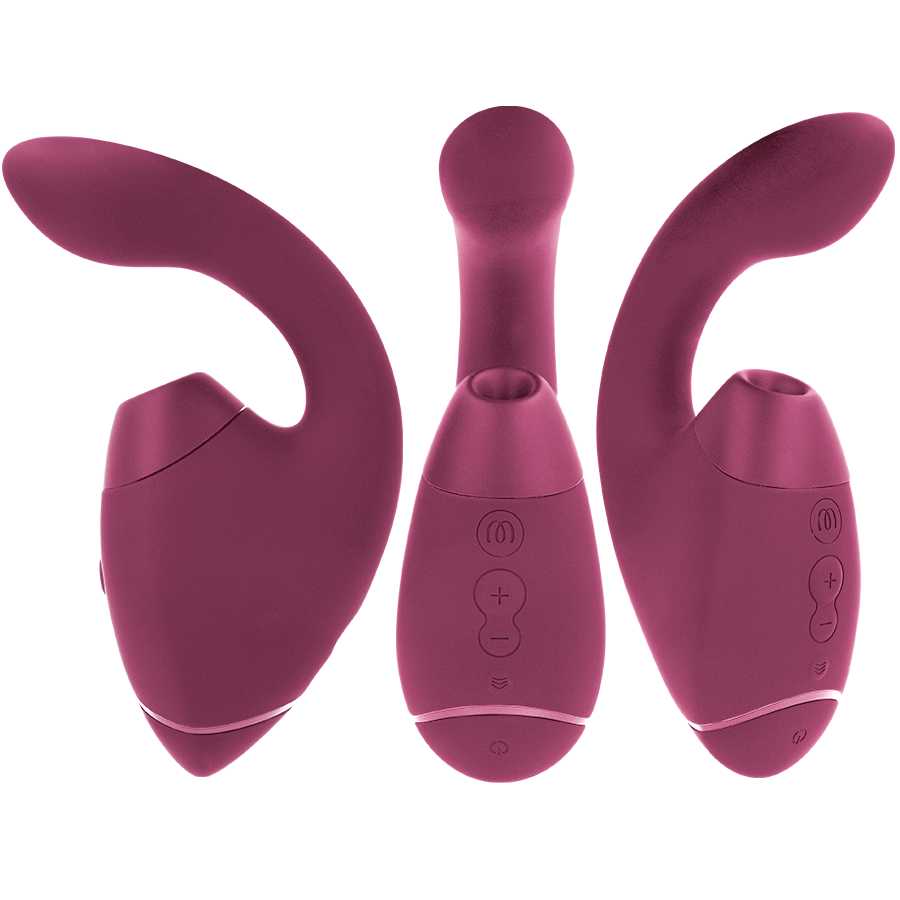 WOMANIZER - DUO NEXT STIMOLATORE DOPPIO CLITORIDEO E PUNTO G ROSA SCURO