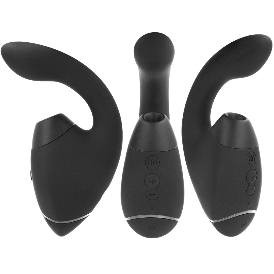 WOMANIZER - DUO NEXT STIMOLATORE DOPPIO CLITORIDEO E PUNTO G NERO