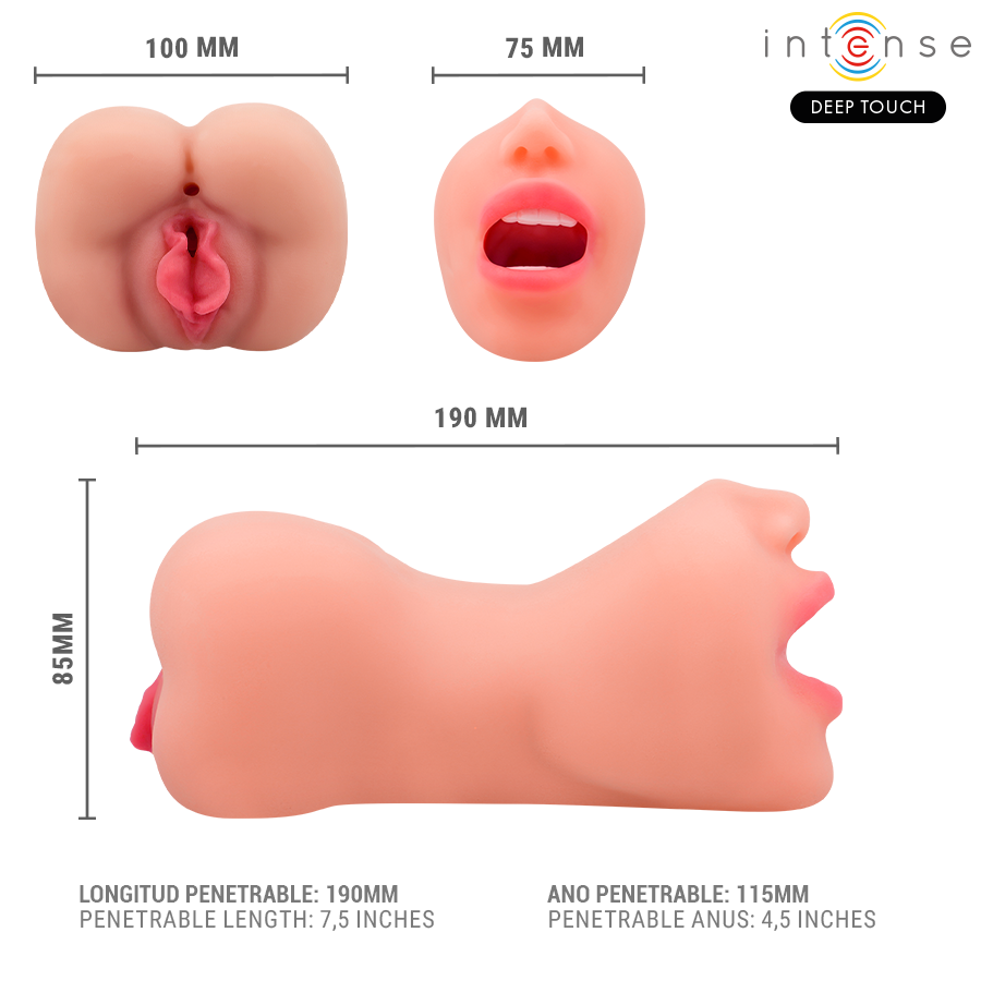 INTENSE DEEP TOUCH - MASTURBATORE RILEY A DOPPIA BOCCA E VAGINA