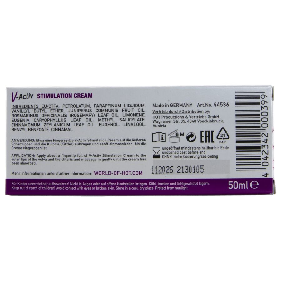 HOT - V-ACTIV CREMA STIMOLANTE DONNA 50 ML