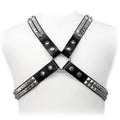 LEATHER BODY - IMBRACATURA CON BORCHIE PIRAMIDALI