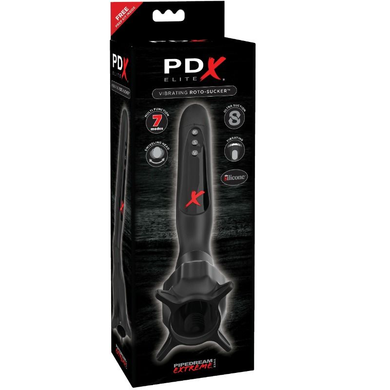 PDX ELITE - STIMOLATORE VIBRANTE CON ASPIRAZIONE ROTO-SUCKER