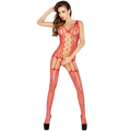 PASSION - WOMAN BS013 BODYSTOCKING ROSSO TAGLIA UNICA