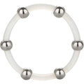 CALEXOTICS - ANELLO IN SILICONE CON PERLINE IN ACCIAIO XL