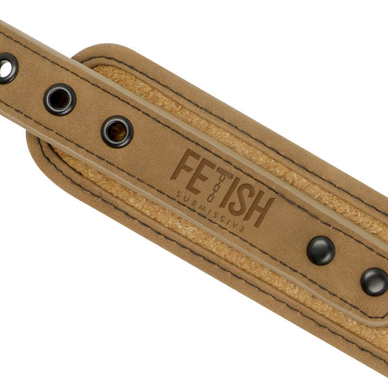 FETISH SUBMISSIVE ORIGIN - COLLANA A CATENA RIVESTITA IN NEOPRENE