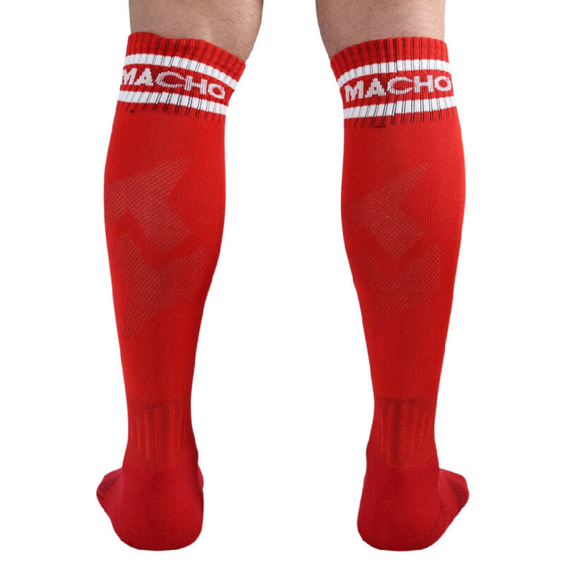 MACHO - CALZINO LUNGO TAGLIA UNICA ROSSO