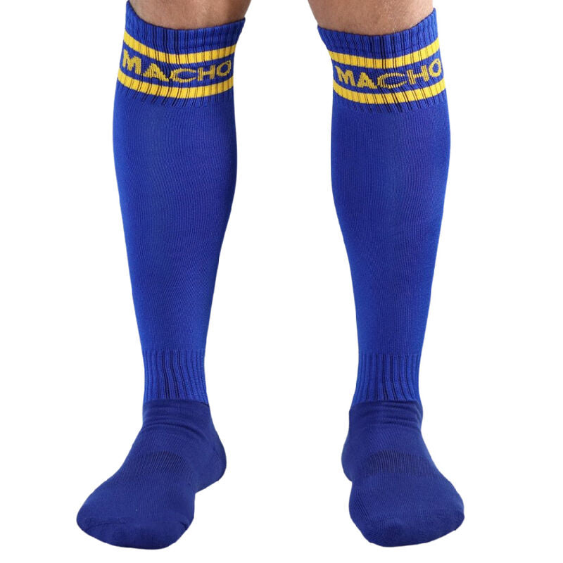 MACHO - CALZINO LUNGO TAGLIA UNICA BLU